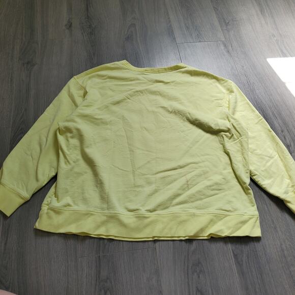 Fresh Produce Sweatshirt Womens XL Yellow Flip Flop Graphic Pullover Made USA - Picture 3 of 9